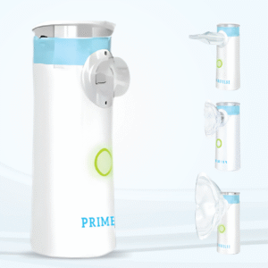 Portable Nebuliser for Adults & Kids, Dual Power Handheld Inhalator USB & AAA Battery Operated Mesh Nebuliser Machine, Includes Masks & Mouthpiece for Travel & Home Use