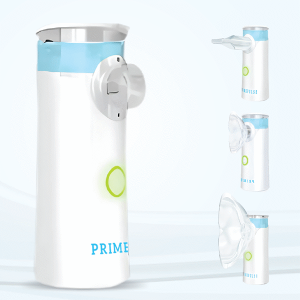 Portable Nebuliser for Adults & Kids, Dual Power Handheld Inhalator USB & AAA Battery Operated Mesh Nebuliser Machine, Includes Masks & Mouthpiece for Travel & Home Use