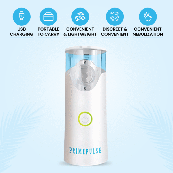 Portable Nebuliser for Adults & Kids, Dual Power Handheld Inhalator USB & AAA Battery Operated Mesh Nebuliser Machine, Includes Masks & Mouthpiece for Travel & Home Use - Image 2